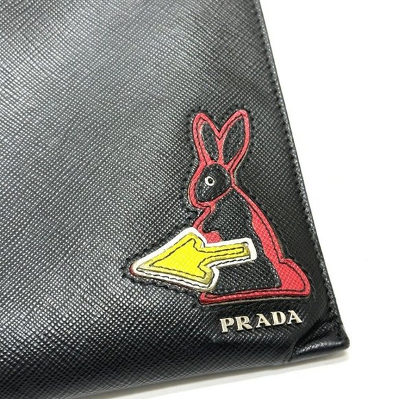 PRADA logo rabbit Bag Clutch bag - Picture 12 of 13